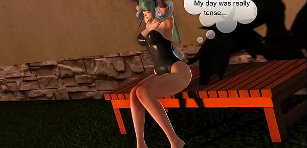  Morrigan darkstalkers cosplay game girl hentai having sex with a man in hot animated manga with gameplay hentai